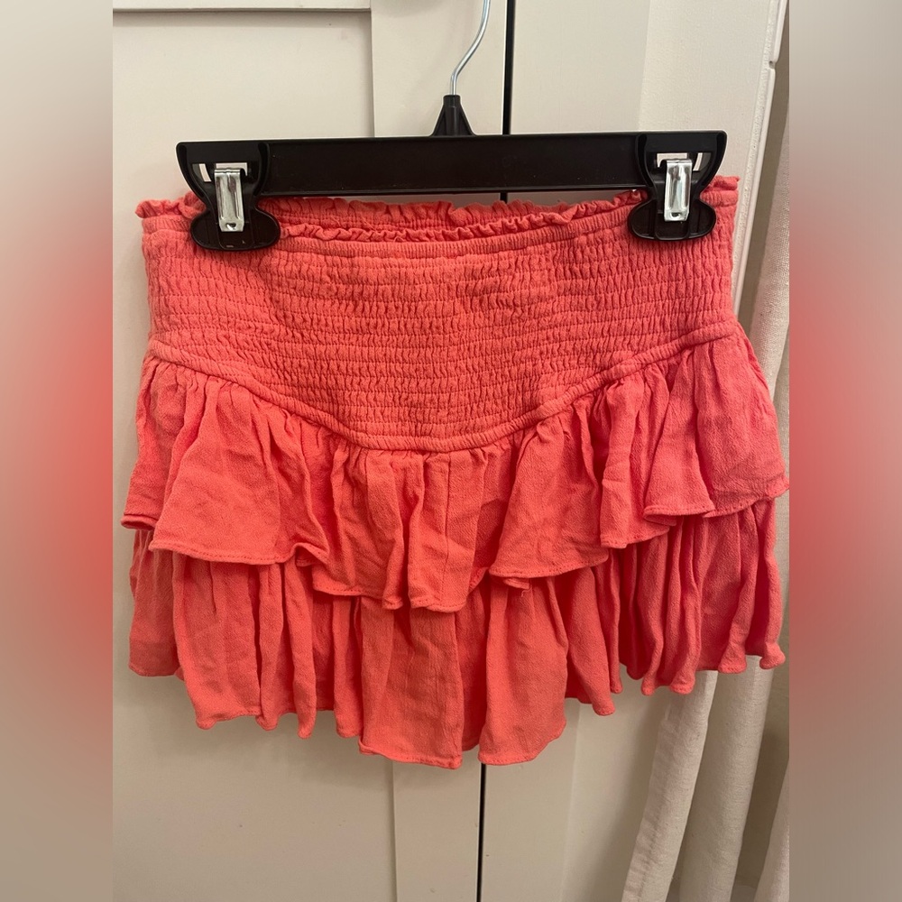 Coral Rock N Rags Skirt